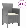 Trädgårdsmatset 11 pcs Ljusgrå polyeten vidaXL 250 x 100 x 73 cm – miniatyr 5