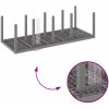 Trädgårdsmatset 11 pcs Ljusgrå polyeten vidaXL 250 x 100 x 73 cm – miniatyr 9
