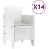 Trädgårdsmatset 15 pcs Vit Rotting vidaXL Stor – miniatyr 4
