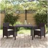 Trädgårdsmatset 3 pcs Brun Harts vidaXL 100 x 100 x 73 cm – miniatyr 3