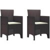 Trädgårdsmatset 3 pcs Brun Harts vidaXL 100 x 100 x 73 cm – miniatyr 5