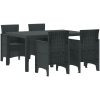 Trädgårdsmatset 5 pcs Antracit Plast vidaXL 150 x 100 x 73 cm – miniatyr 2