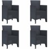 Trädgårdsmatset 5 pcs Antracit Plast vidaXL 150 x 100 x 73 cm – miniatyr 5