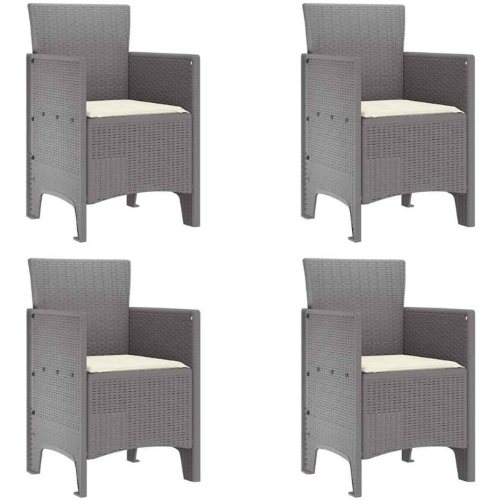 Trädgårdsmatset 5 pcs Ljusgrå Polypropylen vidaXL 150 x 100 x 73 cm – bild 5