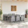 Trädgårdsmatset 7 pcs Ljusgrå Plast vidaXL 200 x 100 x 73 cm – miniatyr 3