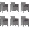Trädgårdsmatset 7 pcs Ljusgrå Plast vidaXL 200 x 100 x 73 cm – miniatyr 5