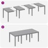 Trädgårdsmatset 7 pcs Ljusgrå Plast vidaXL 200 x 100 x 73 cm – miniatyr 9