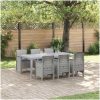 Trädgårdsmatset 7 pcs Ljusgrå Plast vidaXL 200 x 100 x 73 cm – miniatyr 1