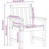 Trädgårdsmatsstolar 2 st Svart HDPE vidaXL Medium – miniatyr 12