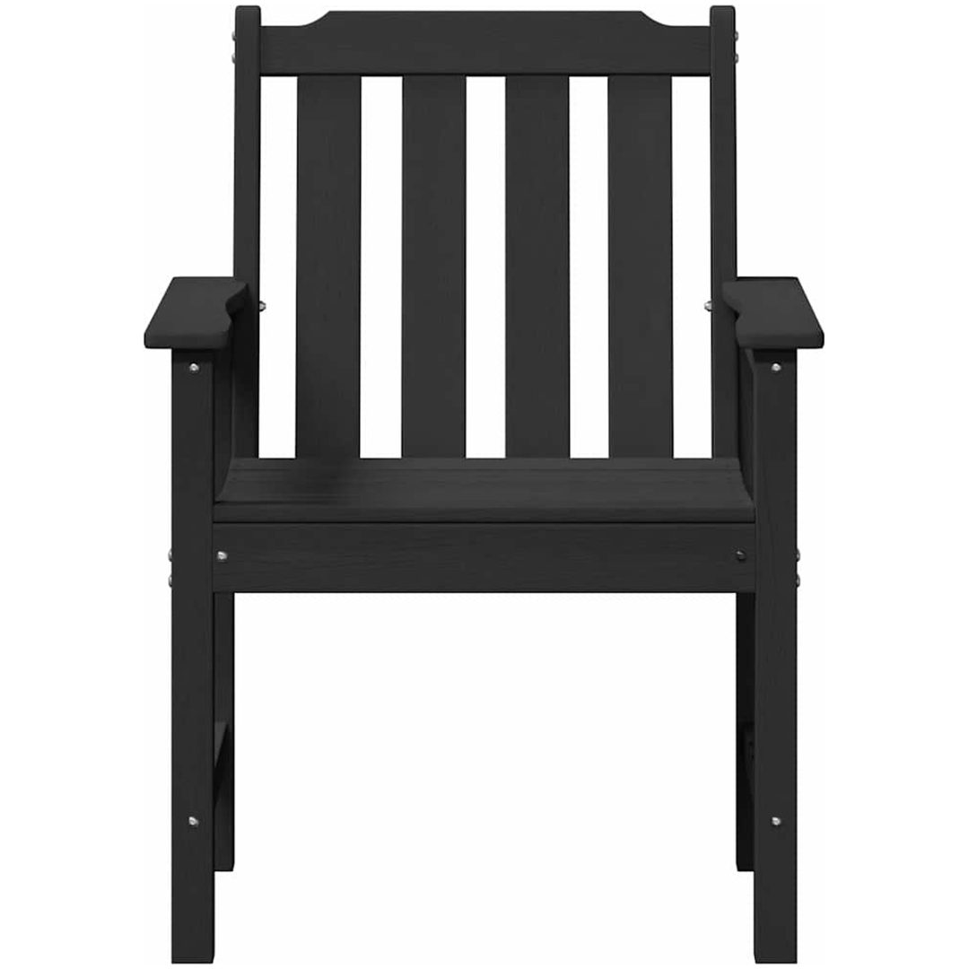 Trädgårdsmatsstolar 2 st Svart HDPE vidaXL Medium – bild 5