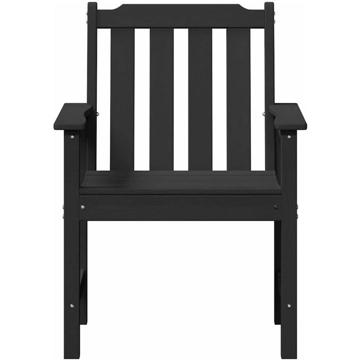 Trädgårdsmatsstolar 2 st Svart HDPE vidaXL Medium – bild 5