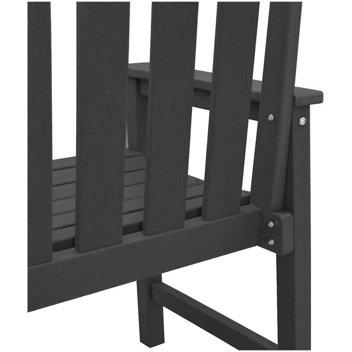 Trädgårdsmatsstolar 2 st Svart HDPE vidaXL Medium – bild 8