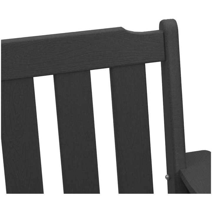 Trädgårdsmatsstolar 2 st Svart HDPE vidaXL Medium – bild 9