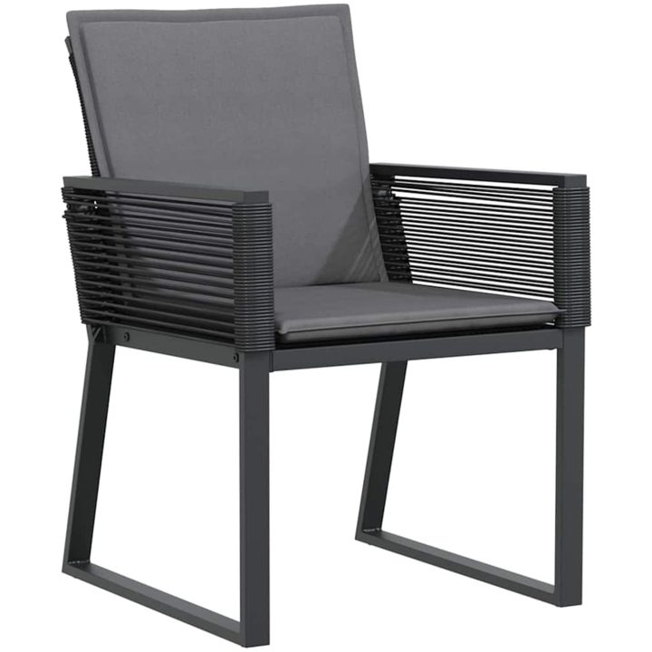Trädgårdsmatställning 9 pcs Svart Metall vidaXL Large – bild 6