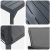 Trädgårdsmatställning 9 pcs Svart Metall vidaXL Large – miniatyr 9