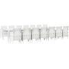 Trädgårdsmöbel 15 pcs Vit Plast vidaXL Stor – miniatyr 2