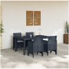 Trädgårdsmöbel Set 5 pcs Antracit vidaXL 150 x 100 x 73 cm – miniatyr 3