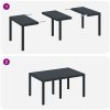 Trädgårdsmöbel Set 5 pcs Antracit vidaXL 150 x 100 x 73 cm – miniatyr 9