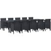 Trädgårdsmöbelset 11 pcs Antracit Plast vidaXL 10 - Sits – miniatyr 2