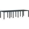 Trädgårdsmöbelset 11 pcs Antracit Plast vidaXL 10 - Sits – miniatyr 4