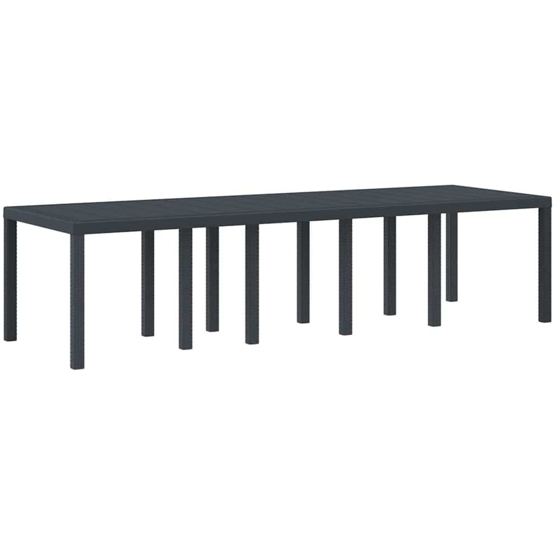 Trädgårdsmöbelset 11 pcs Antracit Plast vidaXL 10 - Sits – bild 4