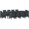 Trädgårdsmöbelset 11 pcs Antracit vidaXL 250 x 100 x 73 cm – miniatyr 2