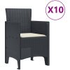 Trädgårdsmöbelset 11 pcs Antracit vidaXL 250 x 100 x 73 cm – miniatyr 5