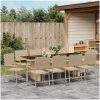 Trädgårdsmöbelset 11 pcs Beige 10-Personer Stort Konstrotting vidaXL 10 - Personer, stort – miniatyr 4