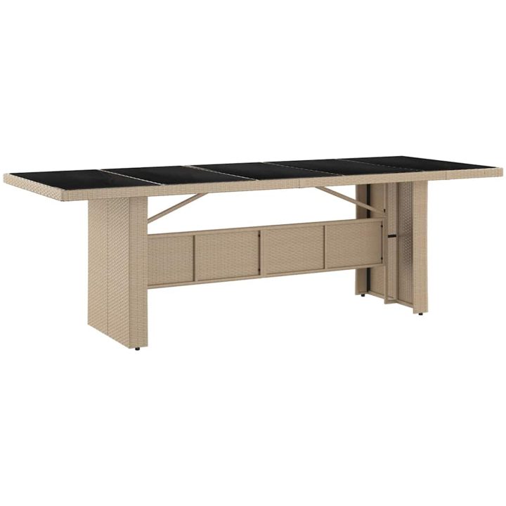 Trädgårdsmöbelset 11 pcs Beige 10-Personer Stort Konstrotting vidaXL 10 - Personer, stort – bild 5