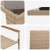 Trädgårdsmöbelset 11 pcs Beige 10-Personer Stort Konstrotting vidaXL 10 - Personer, stort – miniatyr 9