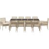 Trädgårdsmöbelset 11 pcs Beige vidaXL 250 x 100 x 75 cm – miniatyr 7