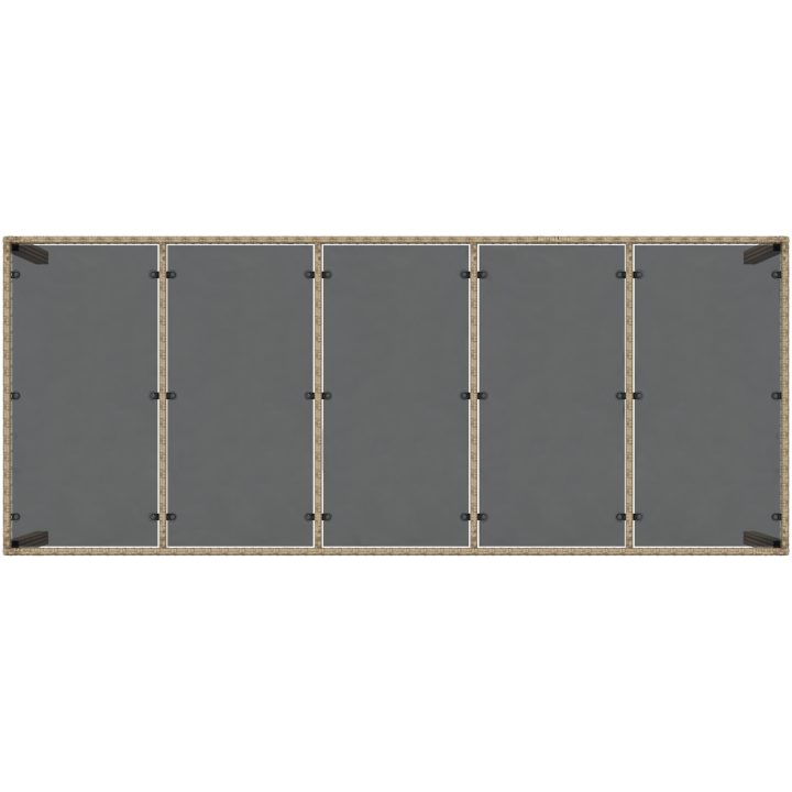 Trädgårdsmöbelset 11 pcs Beige vidaXL 250 x 100 x 75 cm – bild 8