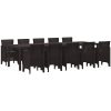 Trädgårdsmöbelset 11 pcs Brun och Antracit Rotting vidaXL Stor – miniatyr 2