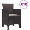 Trädgårdsmöbelset 11 pcs Brun och Taupe Poly rattan vidaXL 10 - Säten – miniatyr 5