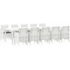 Trädgårdsmöbelset 11 pcs Vit Poly rattan och Aluminium vidaXL Stor – miniatyr 2