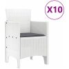 Trädgårdsmöbelset 11 pcs Vit Poly rattan och Aluminium vidaXL Stor – miniatyr 5