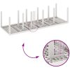 Trädgårdsmöbelset 11 pcs Vit Poly rattan och Aluminium vidaXL Stor – miniatyr 8