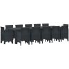 Trädgårdsmöbelset 13 pcs Antracit Plast vidaXL Stor – miniatyr 2