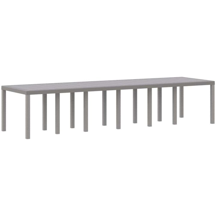 Trädgårdsmöbelset 15 pcs Ljusgrå Rotting vidaXL 14 - Sits – bild 4