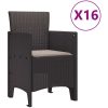 Trädgårdsmöbelset 17 pcs Brun Konstrotting vidaXL Large – miniatyr 4