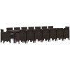 Trädgårdsmöbelset 17 pcs Brun Rattans, polyester vidaXL 16 - Sits – miniatyr 2