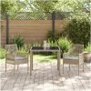 Trädgårdsmöbelset 3 pcs Beige vidaXL 90 x 90 x 75 cm – miniatyr 4