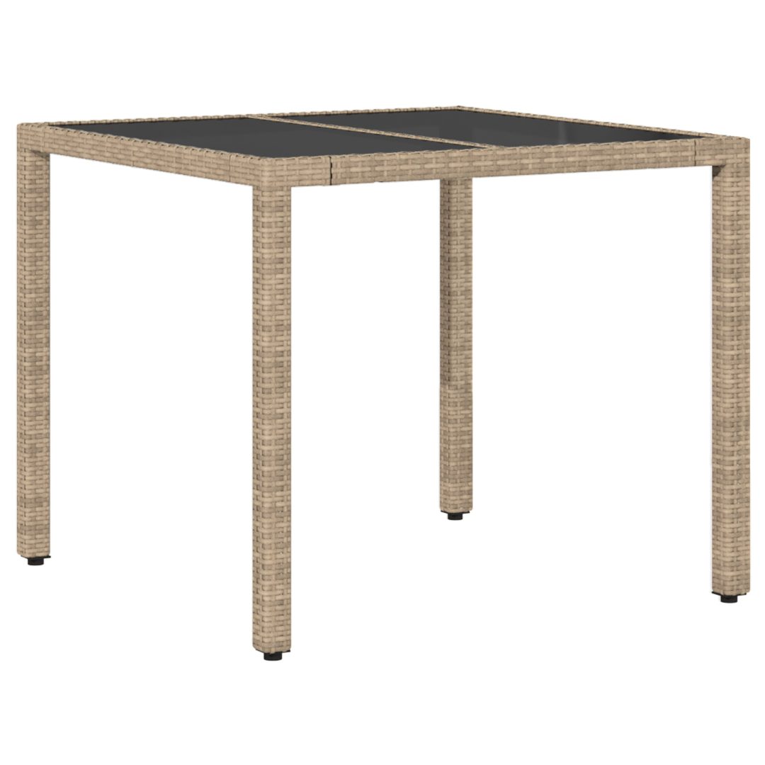 Trädgårdsmöbelset 3 pcs Beige vidaXL 90 x 90 x 75 cm – bild 5
