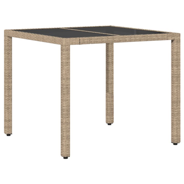 Trädgårdsmöbelset 3 pcs Beige vidaXL 90 x 90 x 75 cm – bild 5