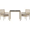 Trädgårdsmöbelset 3 pcs Beige vidaXL 90 x 90 x 75 cm – miniatyr 7