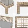 Trädgårdsmöbelset 3 pcs Beige vidaXL 90 x 90 x 75 cm – miniatyr 9