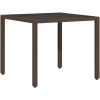 Trädgårdsmöbelset 3 pcs Brun Konstrotting vidaXL 90 x 90 x 75 cm – miniatyr 5