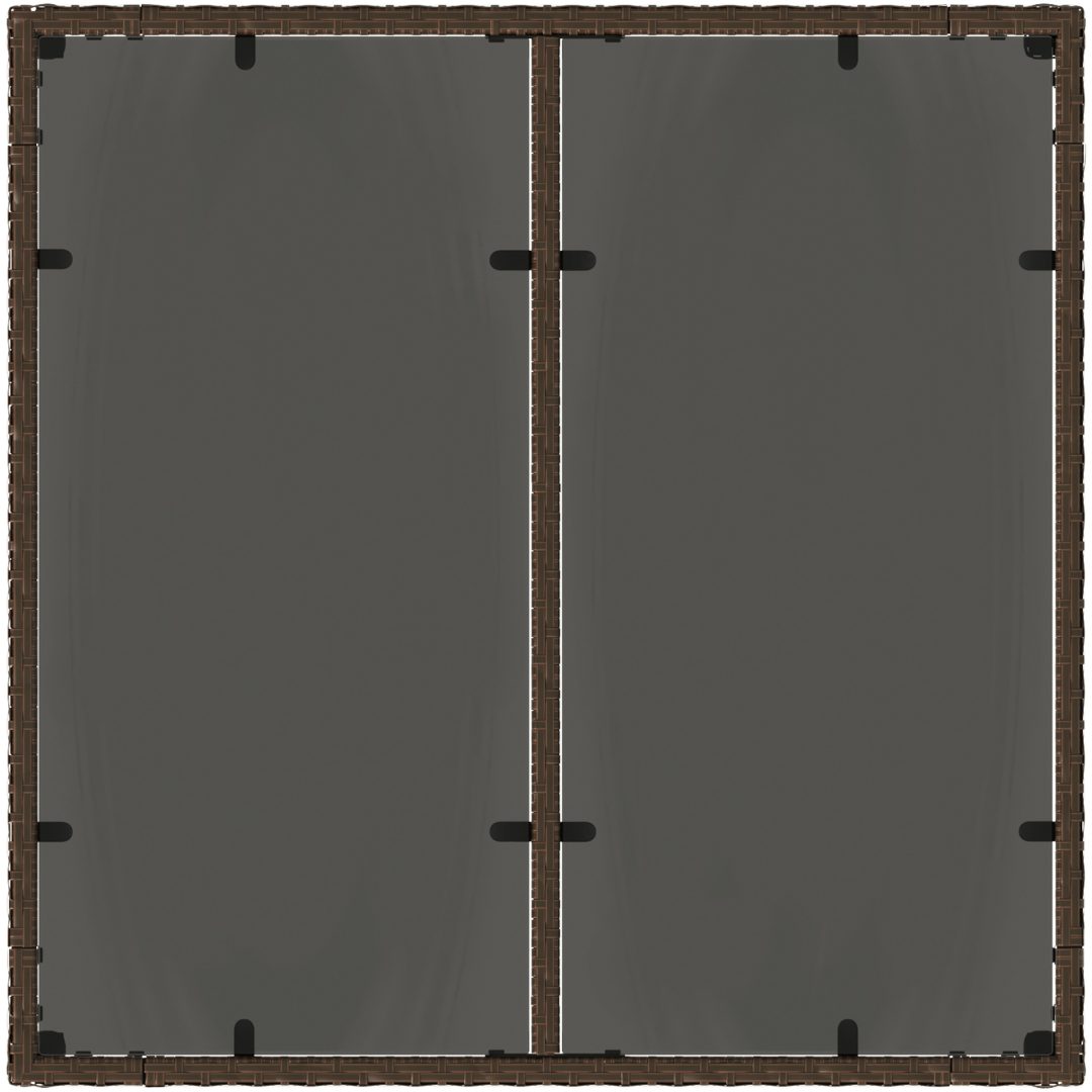 Trädgårdsmöbelset 3 pcs Brun Konstrotting vidaXL 90 x 90 x 75 cm – bild 8