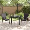 Trädgårdsmöbelset 3 pcs Brun PE Rattan vidaXL 80 x 80 x 73 cm – miniatyr 4