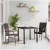 Trädgårdsmöbelset 3 pcs Brun PE Rattan vidaXL 80 x 80 x 73 cm – miniatyr 1